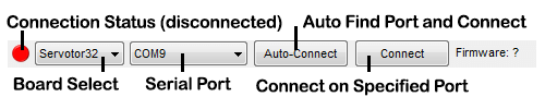 Connection Bar - Not connected